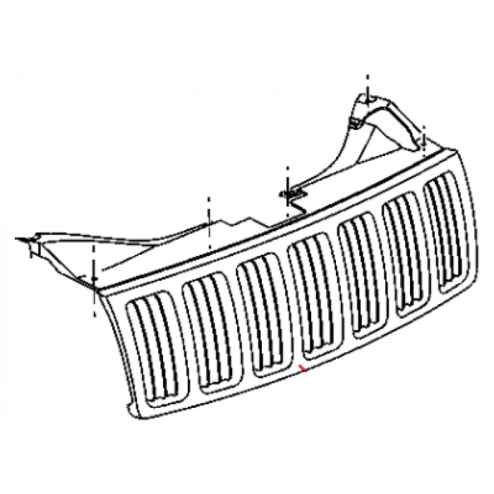 Jeep Grand Cherokee Ön Panjur Sıyah 2005  (Oem No:  5Jf941Xrae)