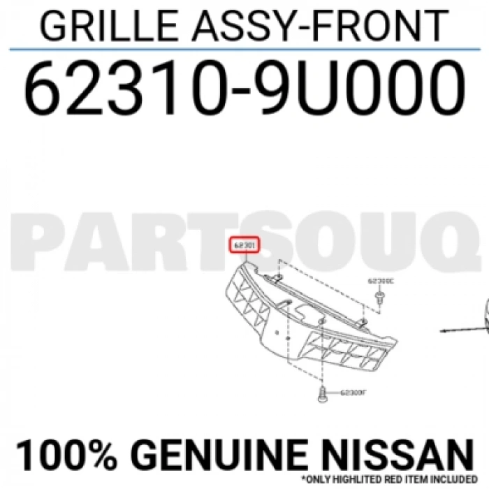 Nissan Note Ön Panjur Grı 2006/Tüv (Oem No:  623109U000)