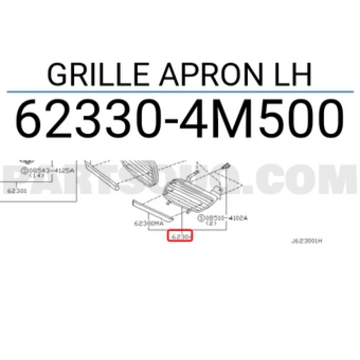 Nissan Almera Ön Panjur Sol 2000-2002/Tüv (Oem No:  623304M500)