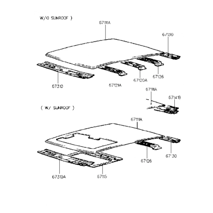Hyundai Accent Tavan Sacı 1998-2000  (Oem No:  6711122000)