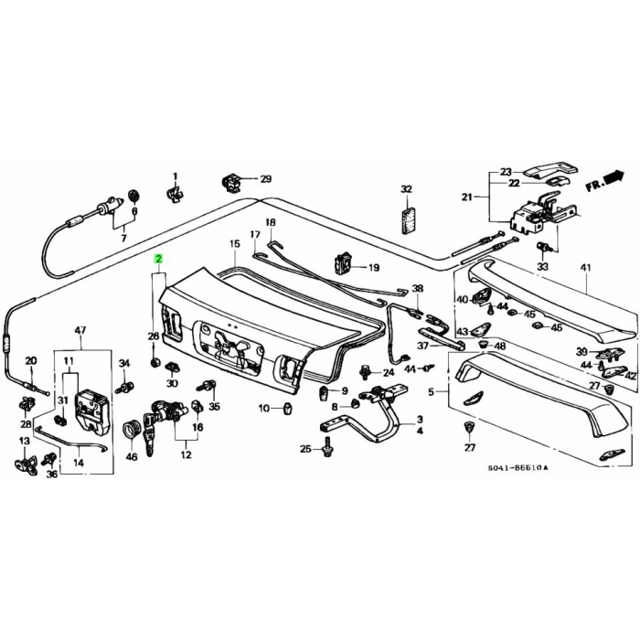 Honda Civic Bagaj Kapağı Sedan 1995-1999 (Oem No:  68500S04000Zz)