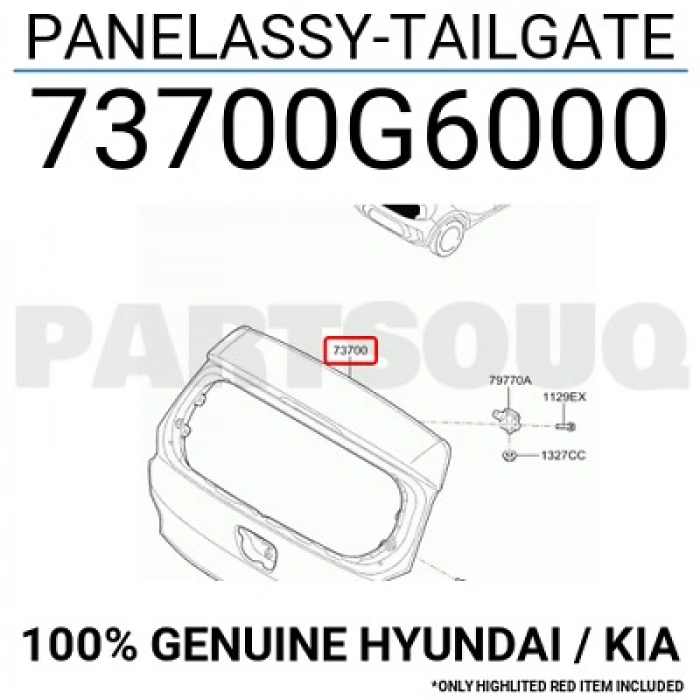 Kia Picanto Bagaj Kapağı 2017- (Oem No:  73700G6000)