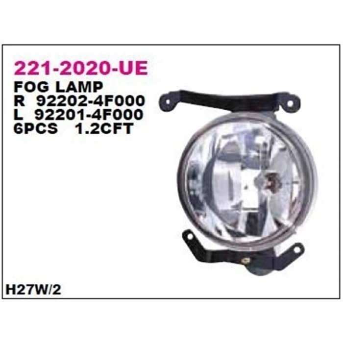 Sis Lambası Tucson 2019-2021 Ledli Kapaklı Sağ (Oem No:92202D7600)