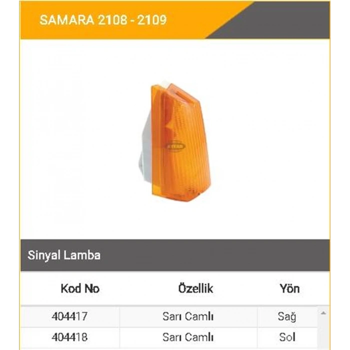 Lada Samara 1988- Stop Lambası Sağ Duylu Oem No (404423)