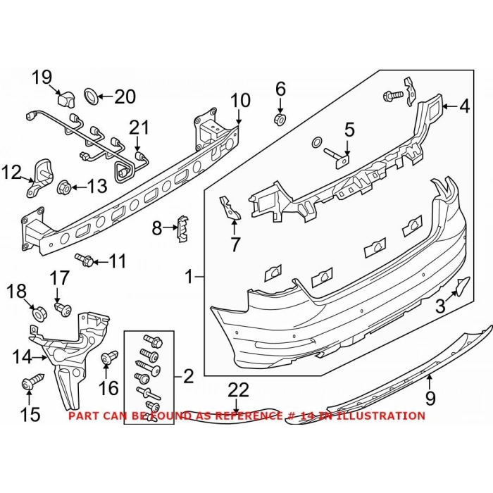 Audi A3 Arka Tampon Braketi Plastiği .Hatchback . Sağ 2012- (Oem No:  8V4807378A)