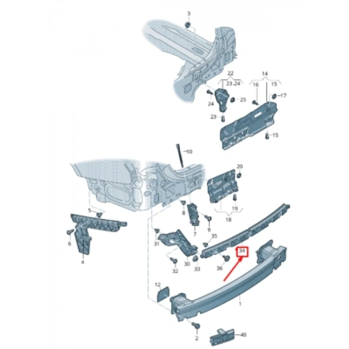 Audi A6 Arka Tampon Braketi 2019- (Oem No:  4K5807458)