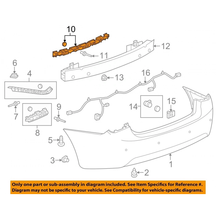 Chevrolet Cruze Arka Tampon Braketi Orta 2009- (Oem No:  94833091)
