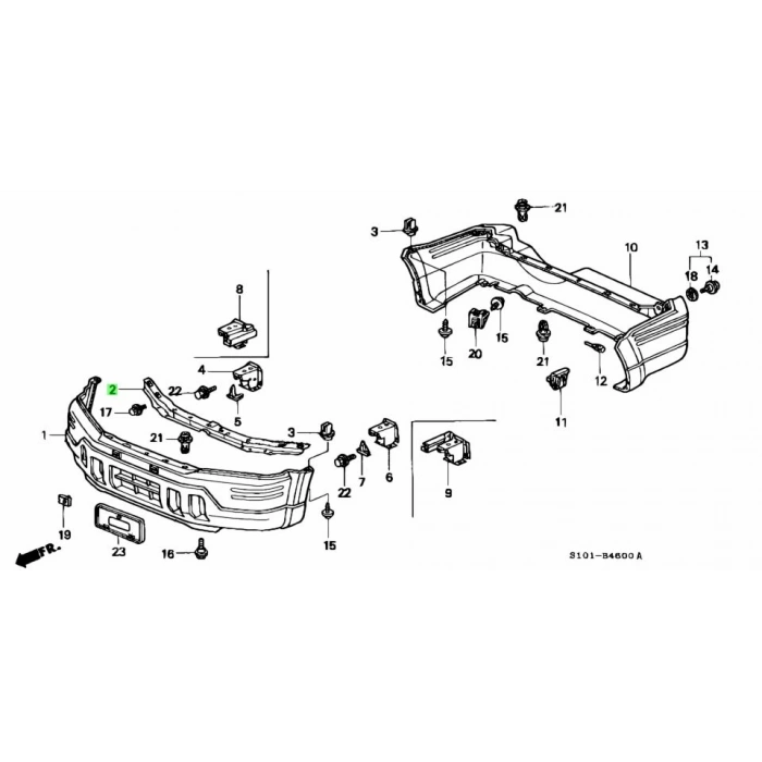 Honda Crv Ön Tampon Demiri Üst 1997-2001 (Oem No:  71141S10010Zz)