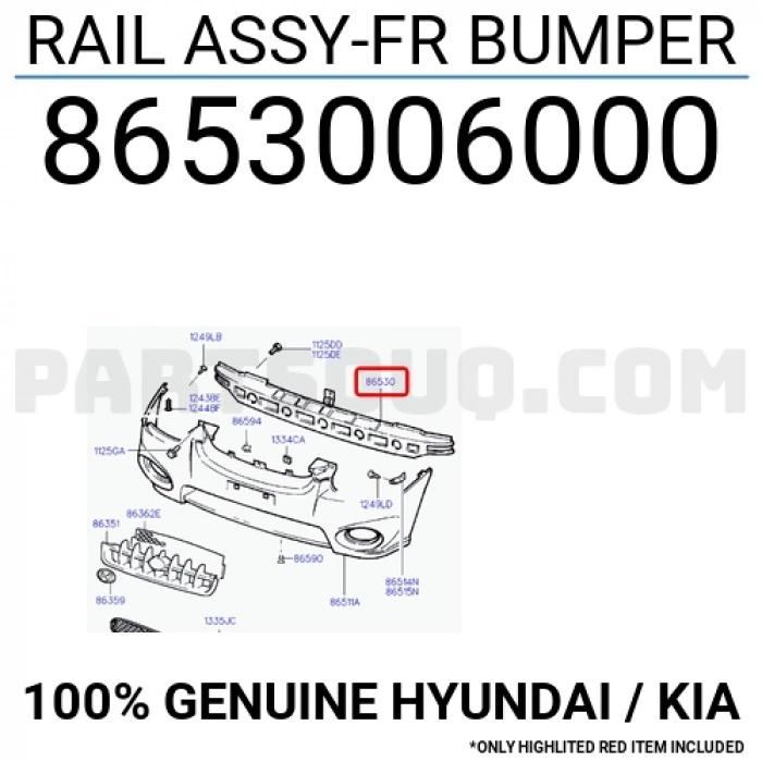 Hyundai Atos Ön Tampon Demiri 2001 -2002 (Oem No:  8653006000)