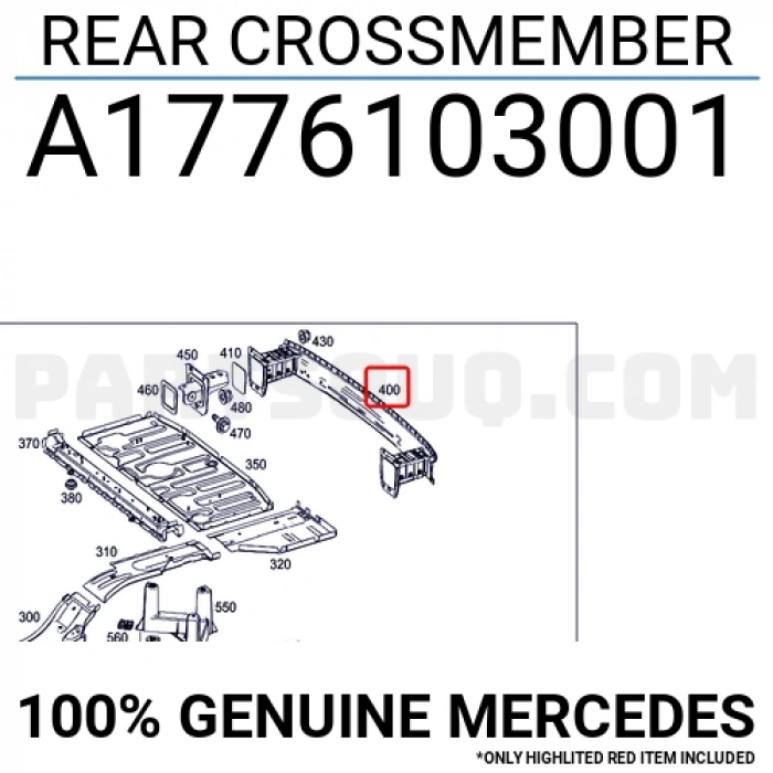 Mercedes A Class Arka Tampon Demiri 2018- (Oem No:  A1776103001)