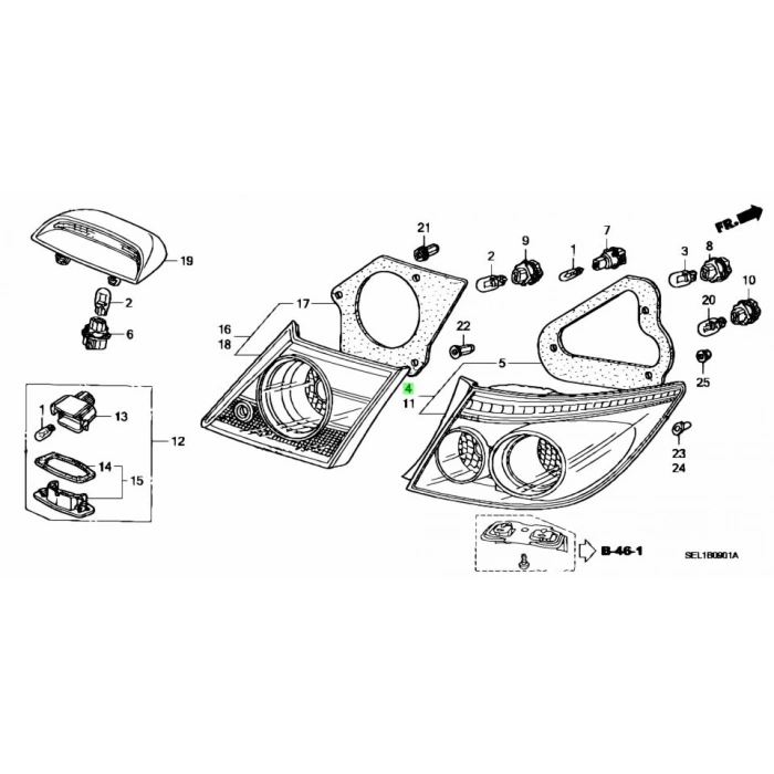 Stop Lambası City 2006-2009 Dış Sağ (Oem No:33501Selt61)