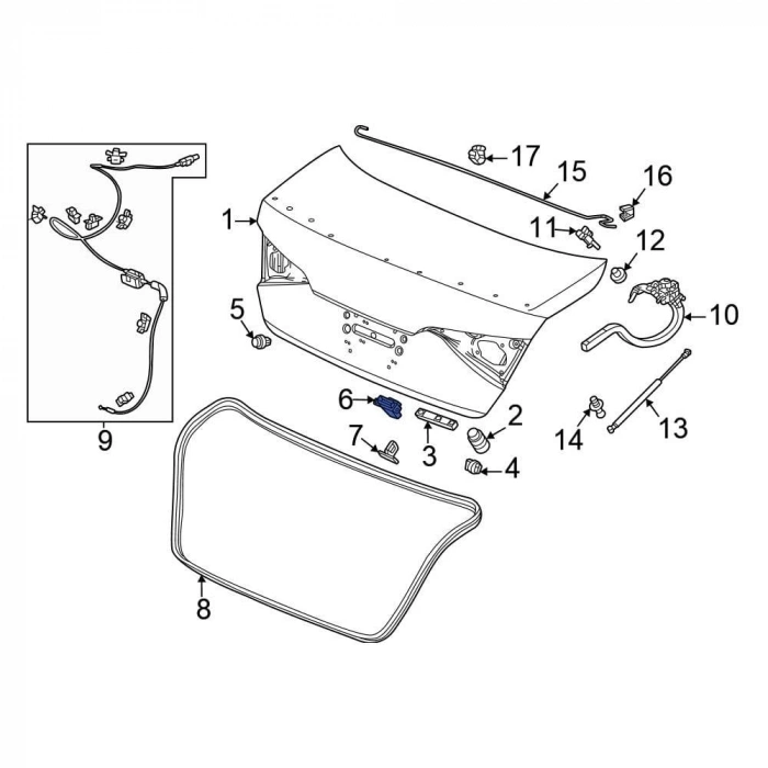 Bagaj Kilidi Civic 2022 Sonrası Fe (Oem No:74851T20003)