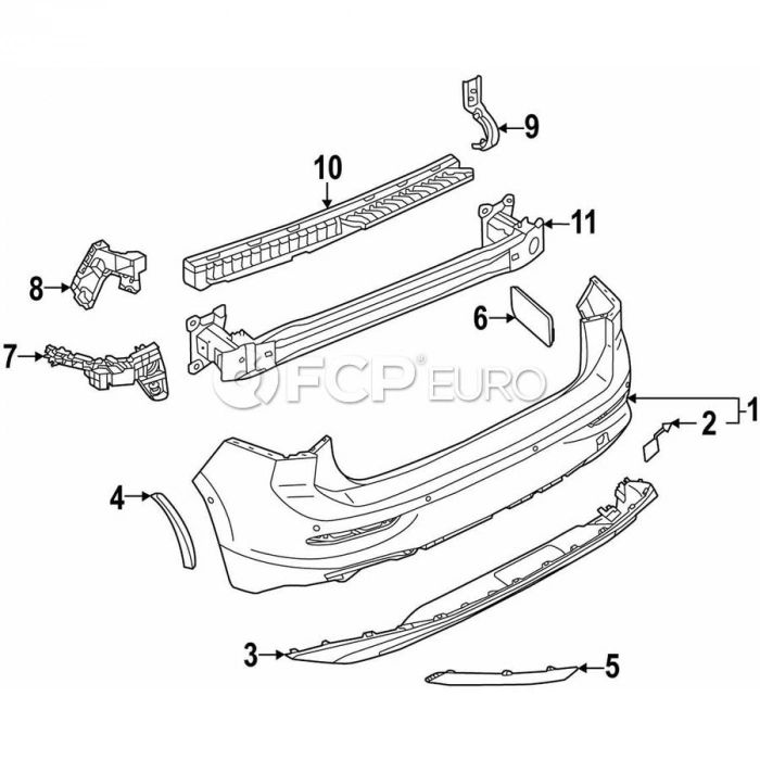 Volkswagen Golf Vııı Arka Tampon Braketi Alt Sağ 2020- (Oem No:  5H6807394D)