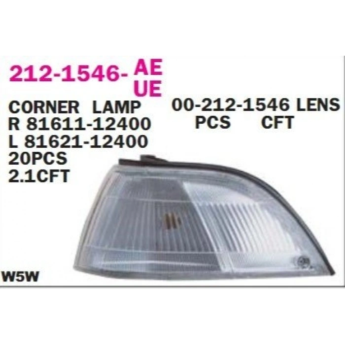 Corolla (E9) 88 92 Sinyal Lambası Sol  (Oem No:8162012400)