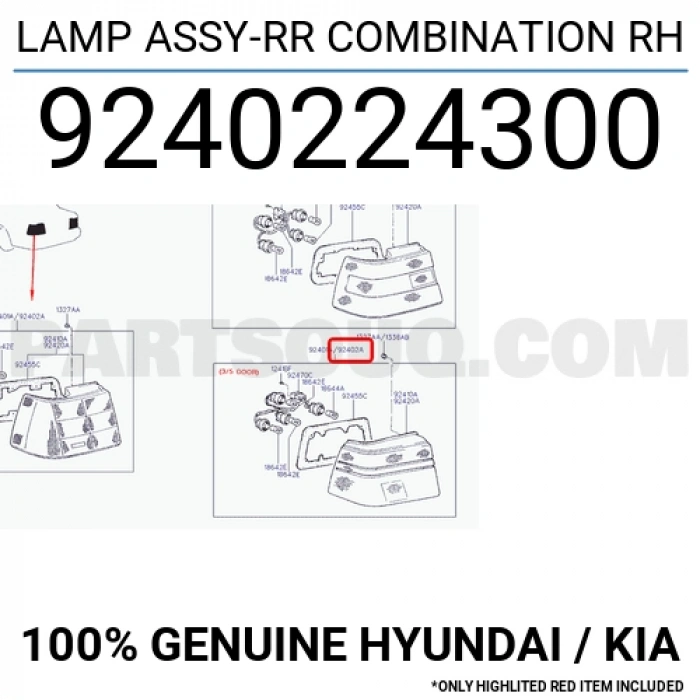 Stop Lambası Excel  1992-1994 Duylu Sağ (Oem No:9240224300)
