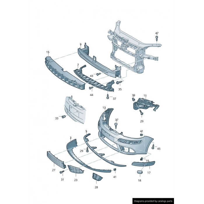 Volkswagen Golf Plus Ön Tampon Bandı Sıyah Sağ 2005  (Oem No:  5M08076569B9)