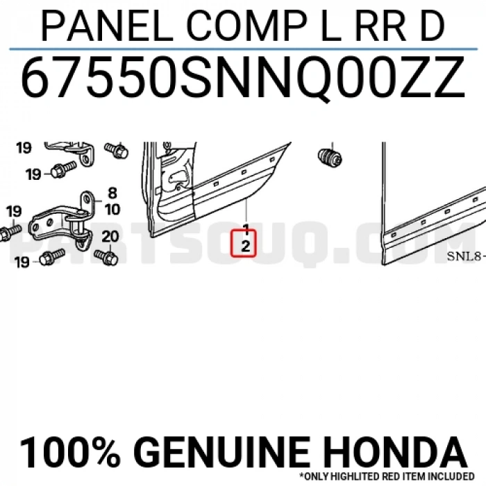 Honda Civic Arka Kapı Sedan Sol 2006-2011 (Oem No:  67550Snau00Zz)