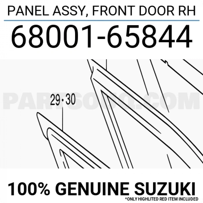 Suzuki Grand Vitara Ön Kapı Sağ 2007  (Oem No:  68001-65844)