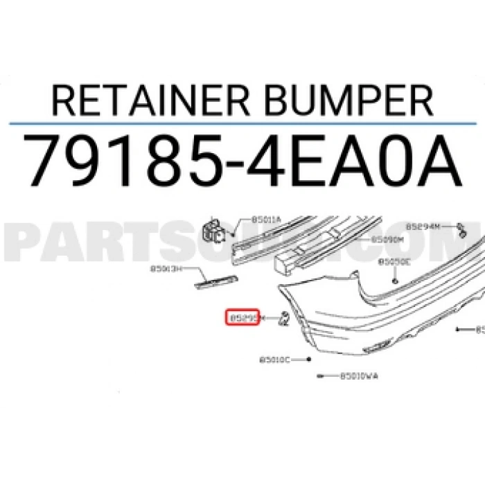 Nissan Qashqai Arka Tampon Braketi  Sol 2013- (Oem No:  791854Ea0A)
