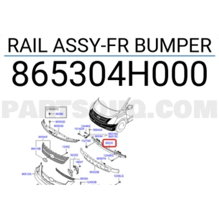 Hyundai H1 Starex Ön Tampon Demiri 2008- (Oem No:  865304H000)