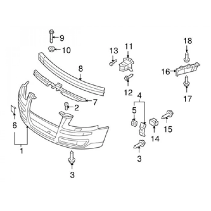 Audi A3 Ön Tampon Çeki Demiri Kapağı Astarlı 03 (Oem No:  8P4807241Gru)