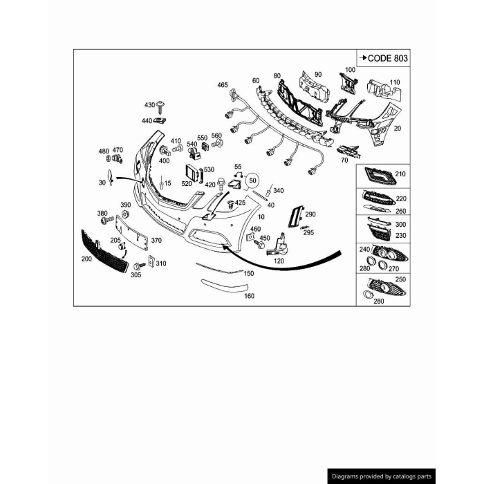 Mercedes E Class Ön Tampon Çeki Demiri Kapağı 2009 (Oem No:  A21288500229999)