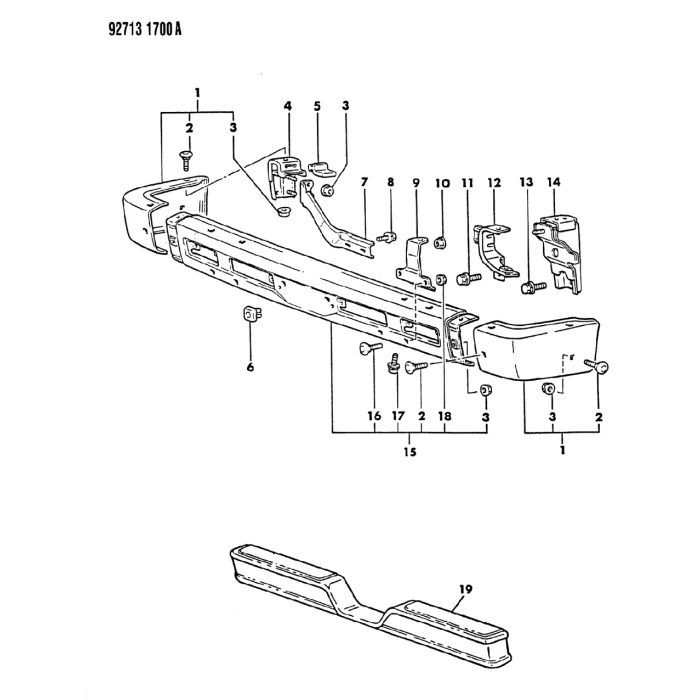 Tampon Demiri L200 1993-1998 Ön Oem No: Mb598024