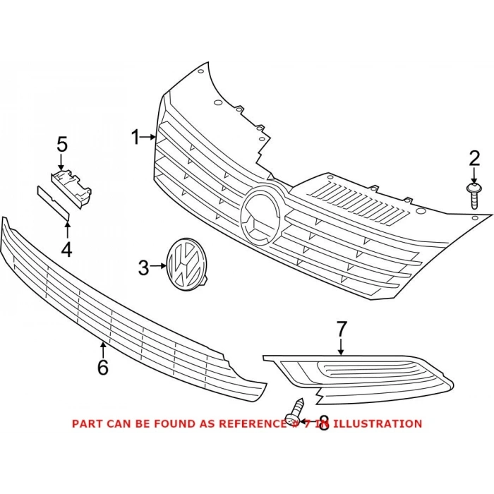 Sis Lamba Kapağı Cc 2012-2017 (Sis Delikli) Kromlu Sol (Oem No:3C8854661041)