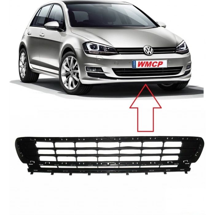 Volkswagen Golf 7 2017-2019 Ön Tampon Panjuru Orta (Siyah Çıtalı) (Tw) (Adet) (Oem No:5G0853677)