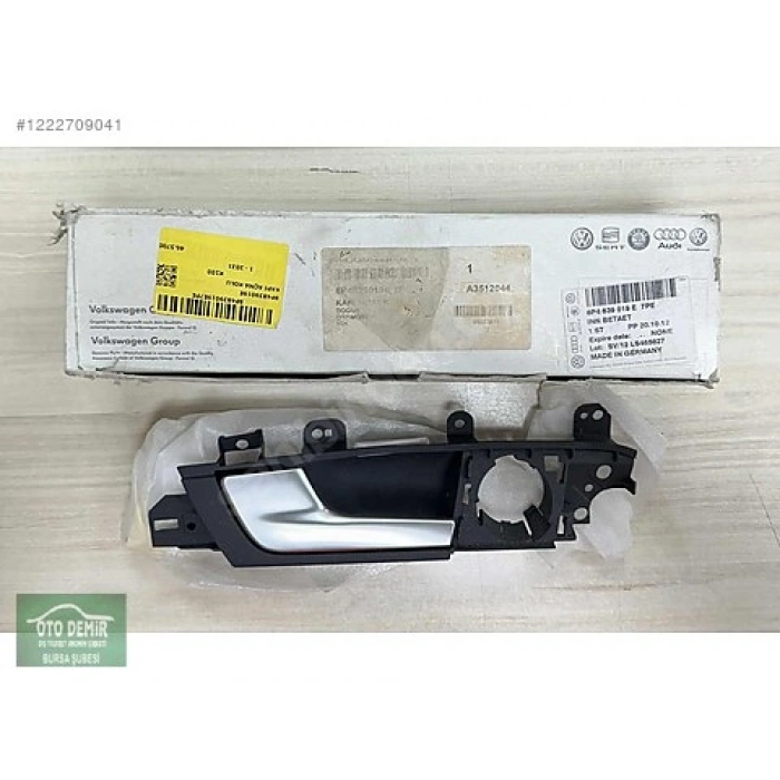 2005-2008 Audi A3 Arka Kapı İç Açma Kolu Sol Gümüş Gri  (Adet) (Oem No:8P4839019E7Pe)