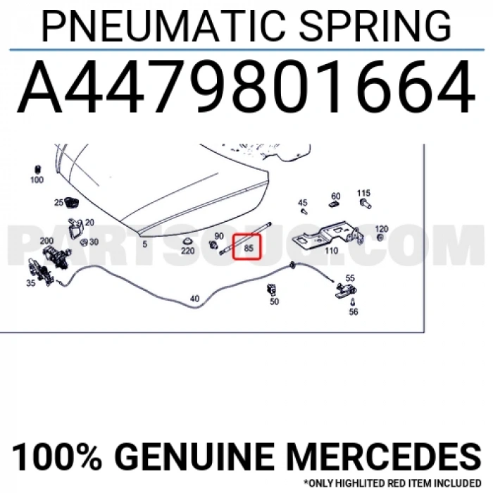 Mercedes 447 2014- Motor Kaput Amortisörü  (Oem No:A4479801664)