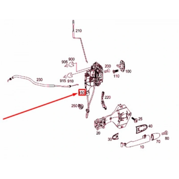 Mercedes Sprt W906 315-515 Om646-651 2006- Kilit Mekanızması Ön Sol  (Oem No:A9067202135)