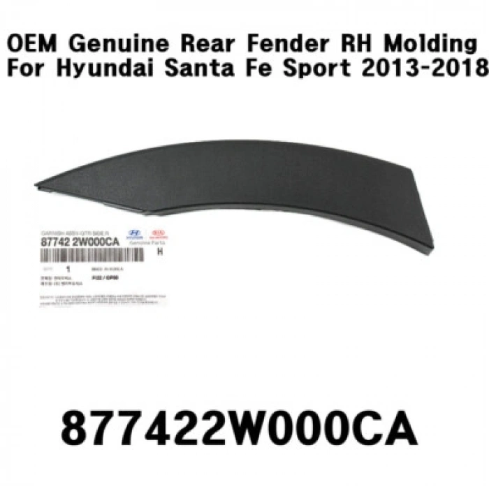 Hyundai Santa Fe 2012-2015 Arka Çamurluk Kaplaması Dodik Teker Üstü Sağ (Oem No: 877422W000Ca)