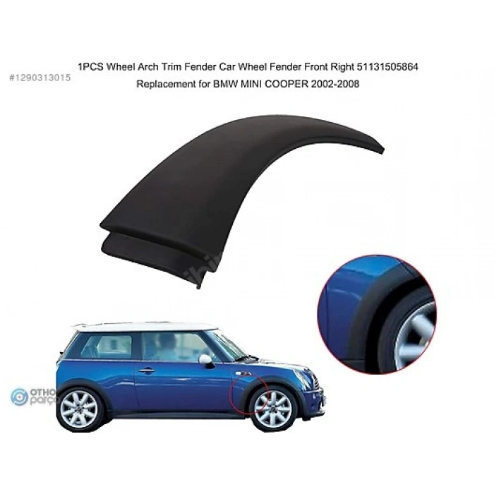 Mini Cooper 2001-2006 R50 Ön Çamurluk Dodik Plastiği Alt Sağ (Oem No: 51131505864)