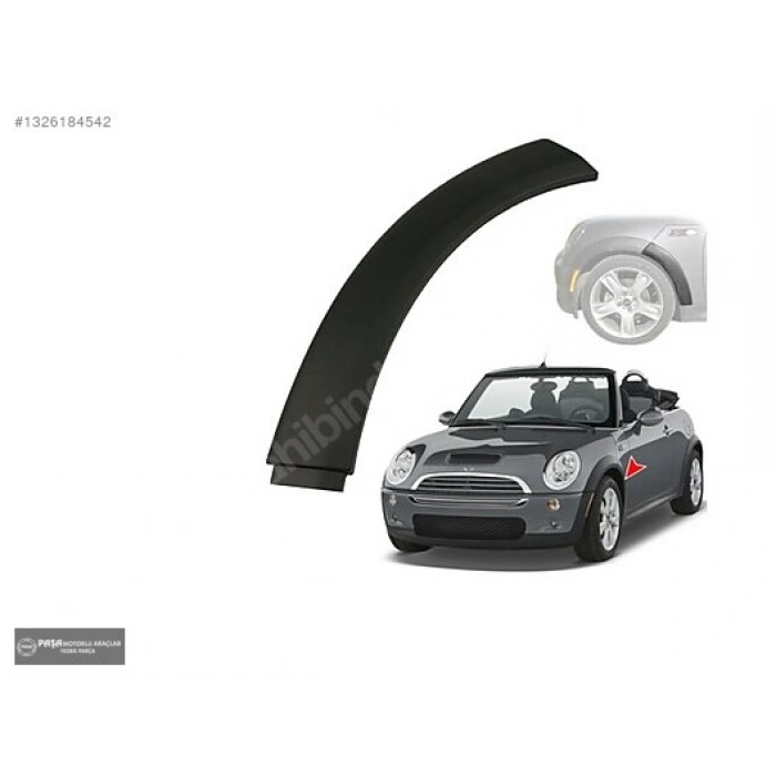 Mini Cooper 2001-2006 R50 Ön Çamurluk Dodik Plastiği Alt Sol (Oem No: 51131505865)