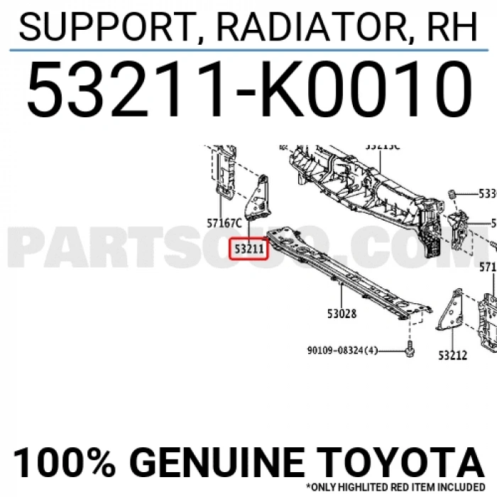 Toyota Yaris (2020 Yılında Çıkan Kasa) /Y Cross Ön Panel Sacı Sağ (Oem No: 53211K0010)