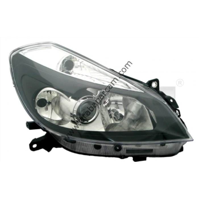 Renault Clio 2005-2008 Ön Far Mercekli Elektrikli Motorlu Gündüz Farlı Hatchbak Sol (Oem No: 7701061075)