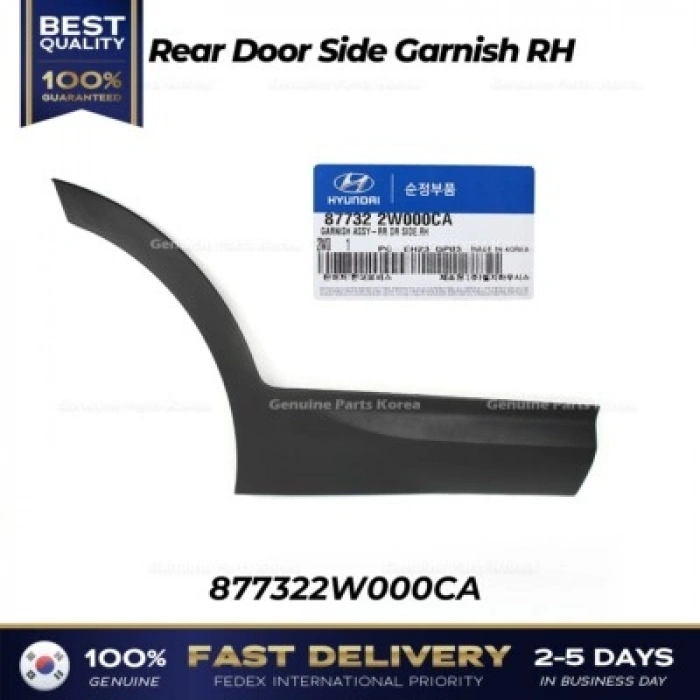 Hyundai Santa Fe 2012-2015 Arka Kapı Köşe Kaplaması Des Sağ (Oem No: 877322W000Ca)