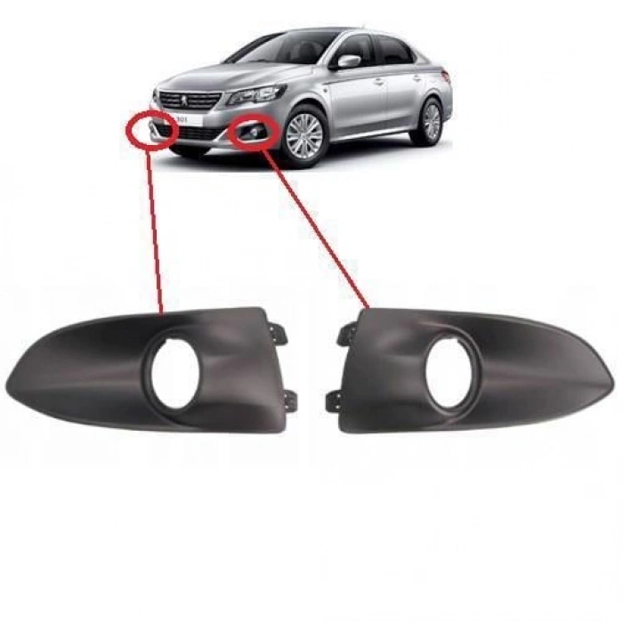 Peugeot 301 - (2016 Yılında Çıkan Kasa) Ön Sis Lambası Kapağı Delikli Sol (Oem No: 1622707280)