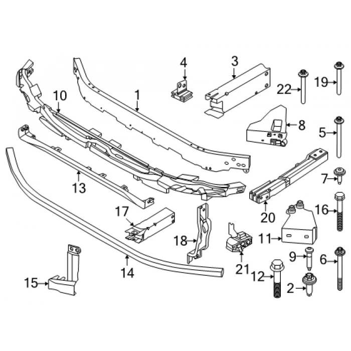 Bmw X1 - - U11 (2023 Yılında Çıkan Kasa) Ön Tampon Çıtası Alt Aluminyum (Oem No: 51115A18190)