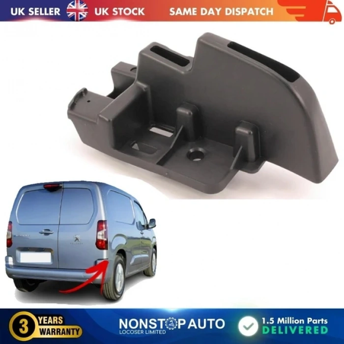 Peugeot Partner - Citroen Berlingo (2018 Yılında Çıkan Kasa) / Arka Tampon Braketi Plastiği Sağ (Oem No: 9816808480)