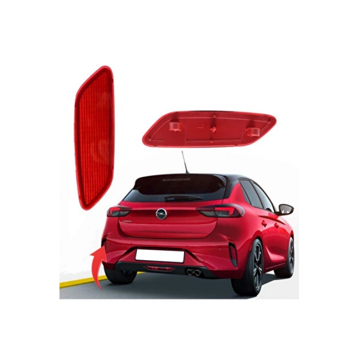 Opel Corsa F (2020 Yılında Çıkan Kasa) Arka Tampon Reflektörü Sol (Oem No: 9829303880)
