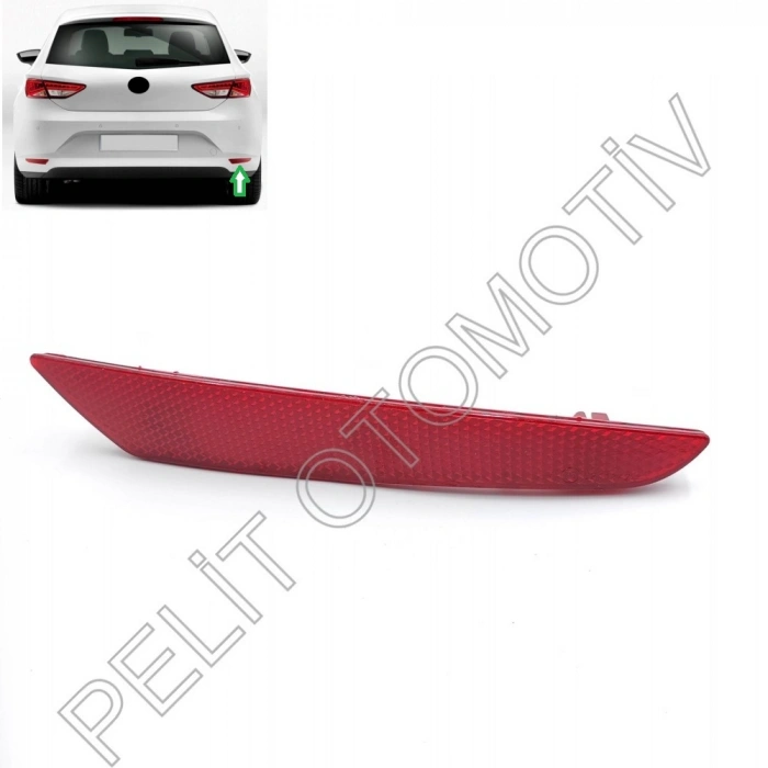 Seat Leon 2013-2016 Arka Tampon Reklektörü Sağ (Oem No: 5F0945106F)