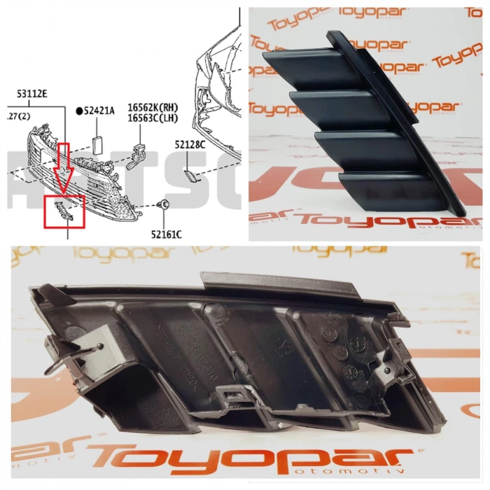 Toyota Corolla 2018-2022 Ön Panjur Çeki Demir Kapağı (Oem No: 5312802200)