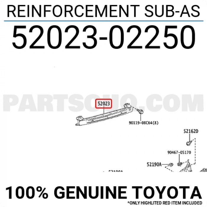 Toyota Corolla (2018 Yılında Çıkan Kasa) Arka Tampon Demiri (Oem No: 5202302250)