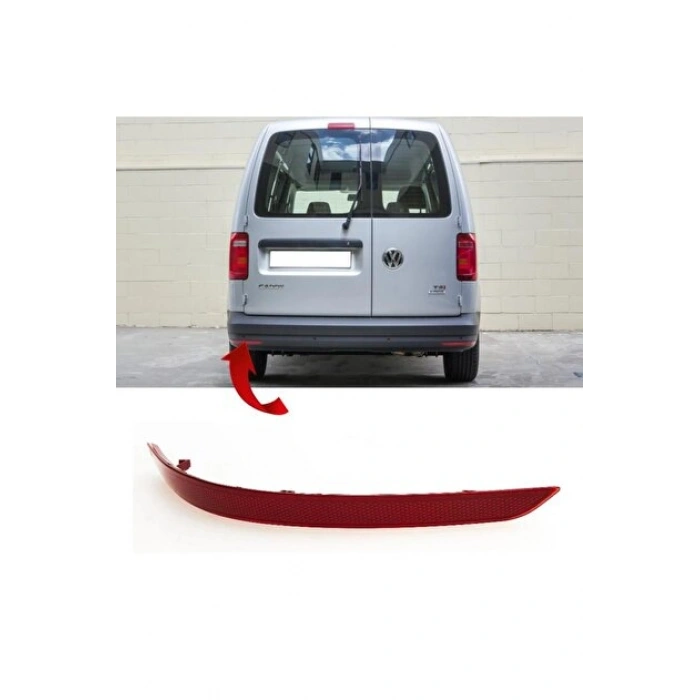 Volkswagen Caddy 2015-2020 Arka Tampon Reflektörü Sol (Oem No: 2K5945105D)