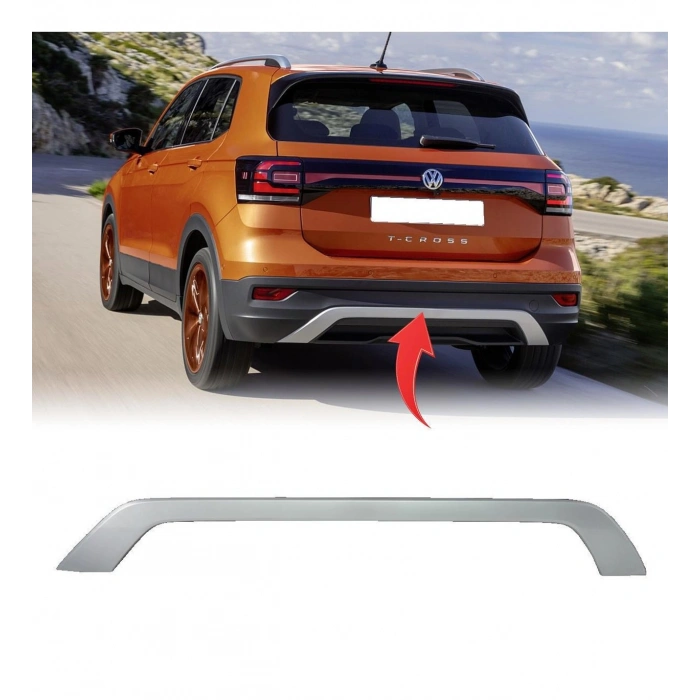 Volkswagen T - Cross Arka Tampon Bakaliti Gri 2019-2023 (Oem No: 2Gm807425)