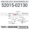 Toyota Avensis- 10/14; Arka Tampon Demiri Bağlantı Ayağı Sağ (Metal) (Oem No: 52015-02130)
