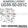 Japon B2500 (Uf) 2.5 D 1996-1998 Tampon Kulağı Ön Sol . (Oem No:Ug5950051C)