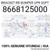 Tampon Bağlantı Braketi Accent Arka 2000-2002 Üst Sol (Oem No:8668125000)